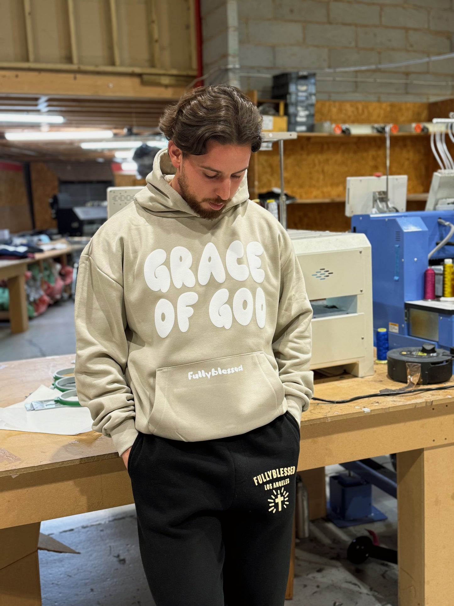 Grace of God Hoodie - Stone