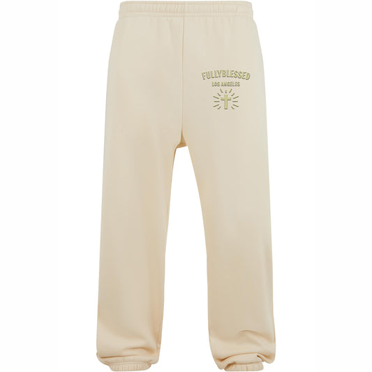 Cream Cuffed Sweatpants Mens