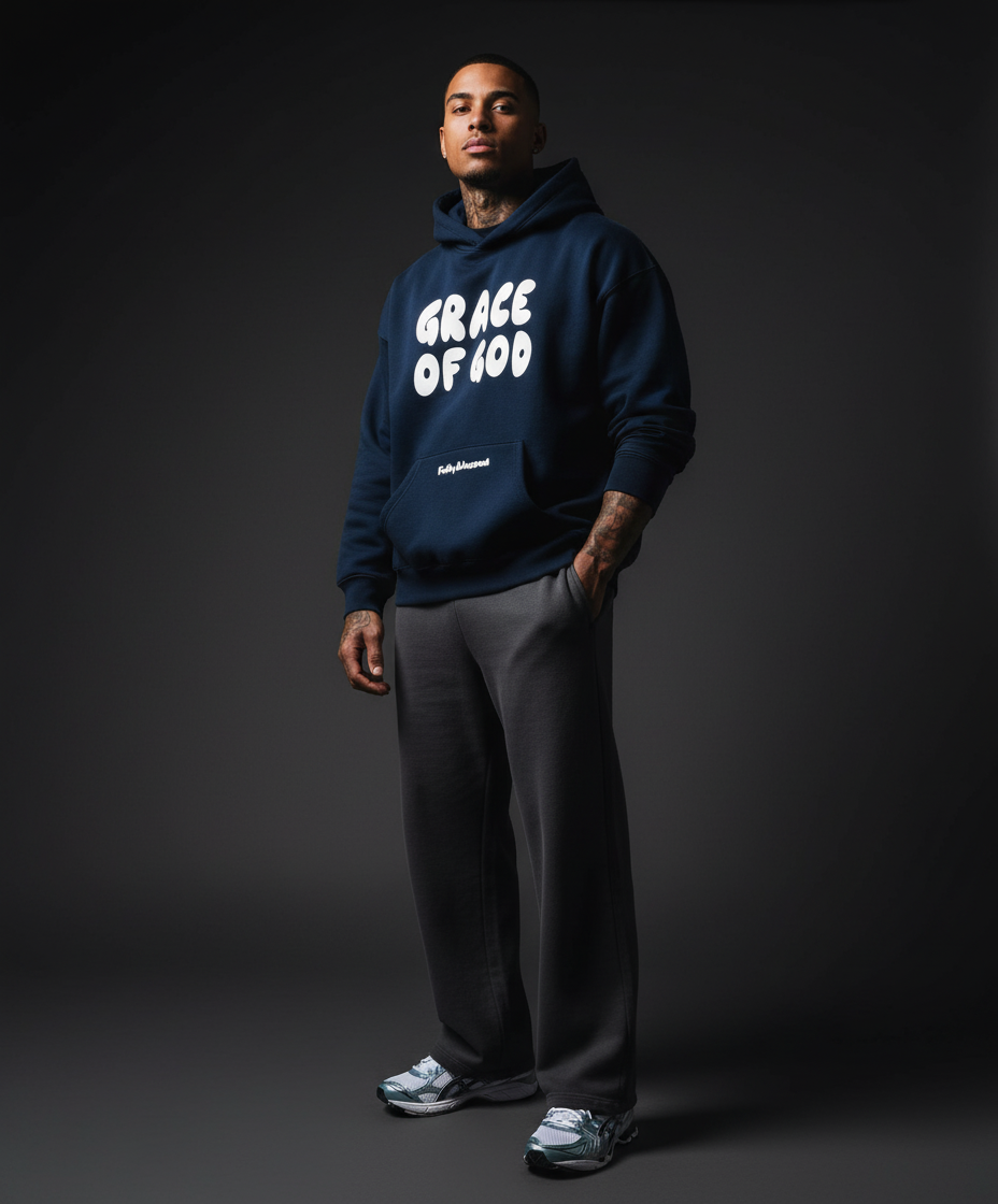 Grace of God Hoodie - Navy