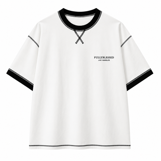 Cross Stitch Tee - White