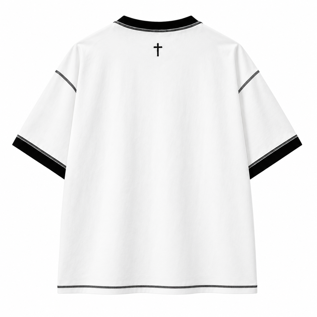 Cross Stitch Tee - White