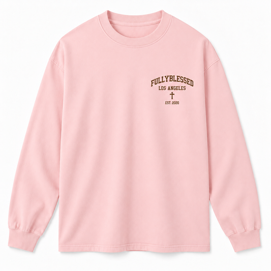 College Tee Long Sleeve - Pink