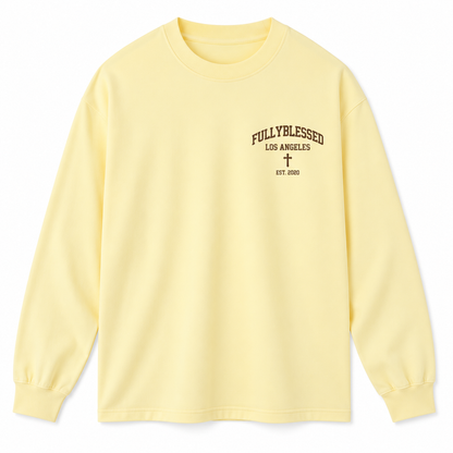 College Tee Long Sleeve - Cream