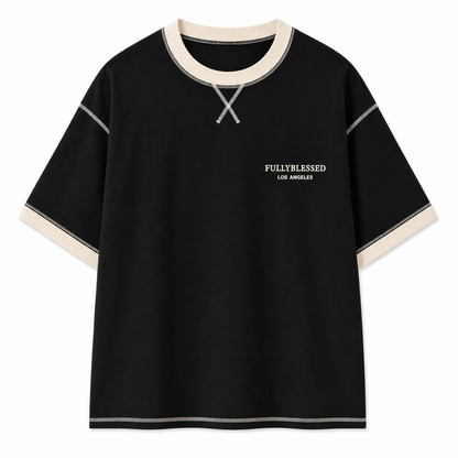 Cross Stitch Tee - Black
