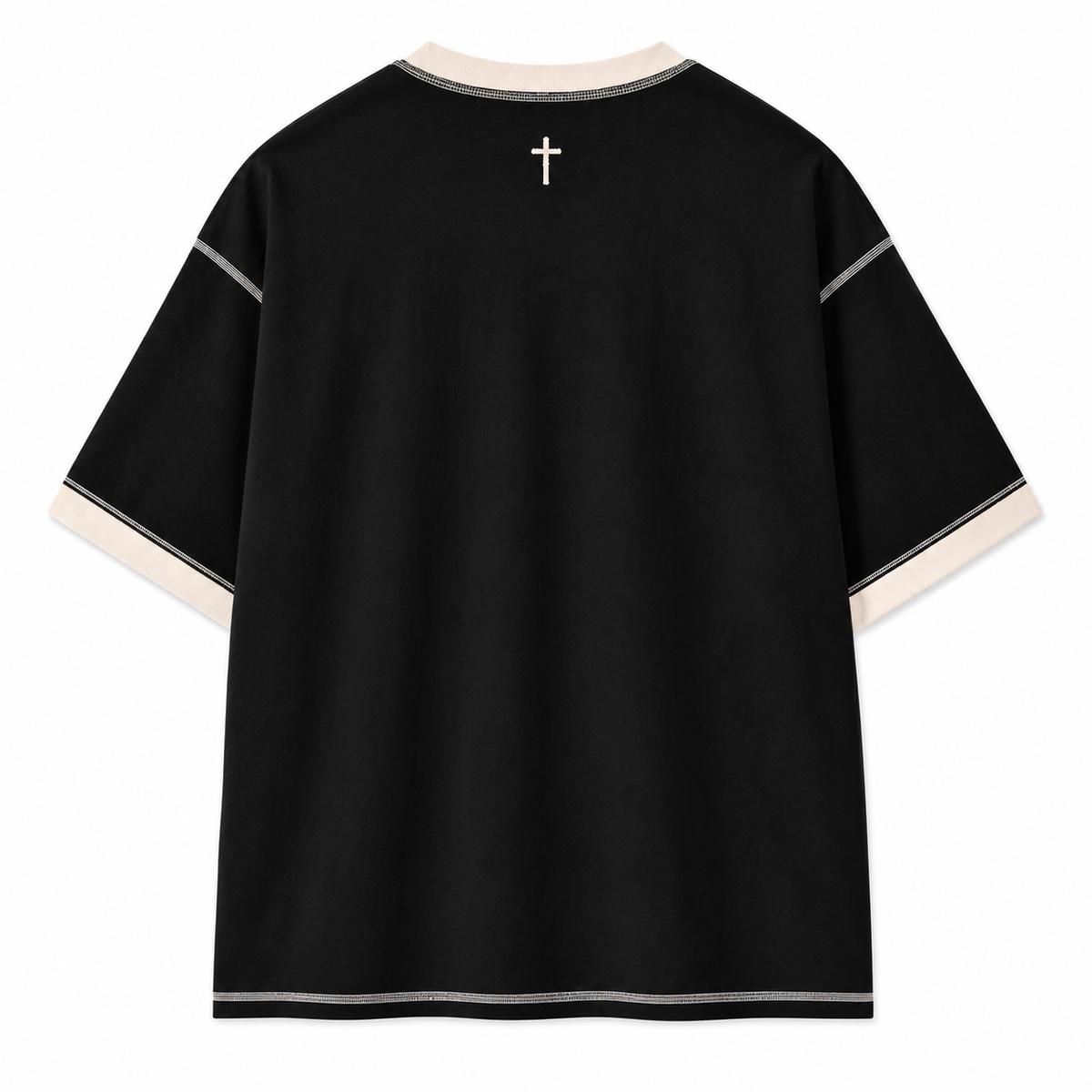 Cross Stitch Tee - Black