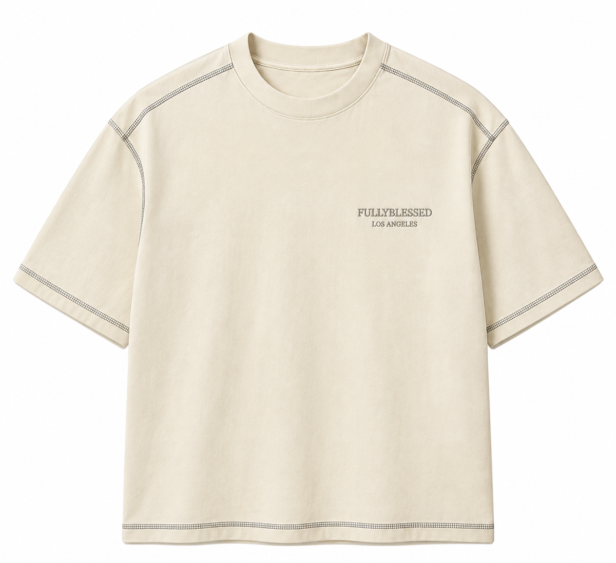 Signature Stitch Tee - Cream
