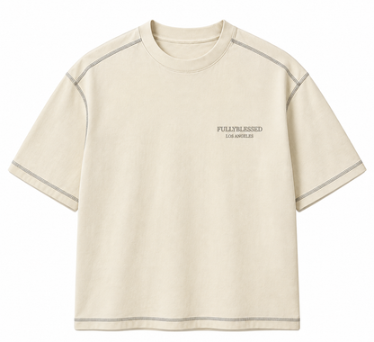 Signature Stitch Tee - Cream