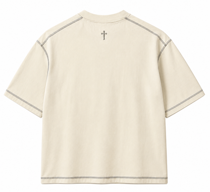 Signature Stitch Tee - Cream