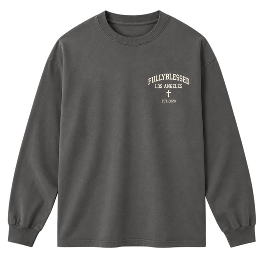 College Tee Long Sleeve - Grey