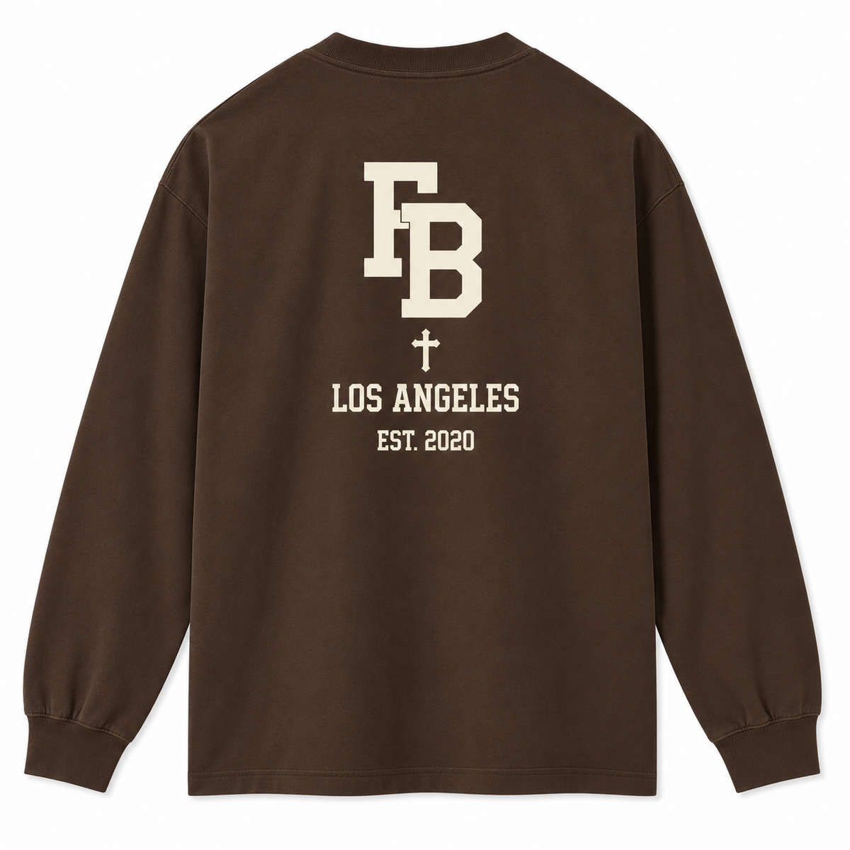 College Tee Long Sleeve - Brown