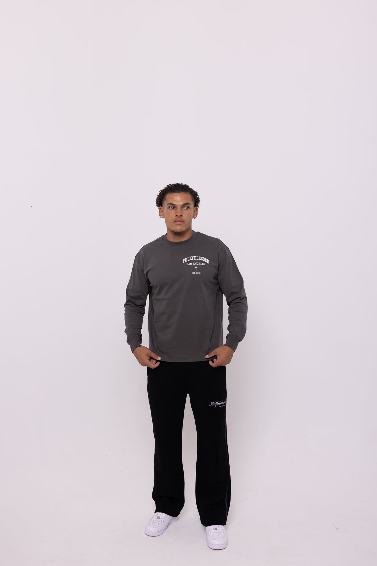 College Tee Long Sleeve - Grey