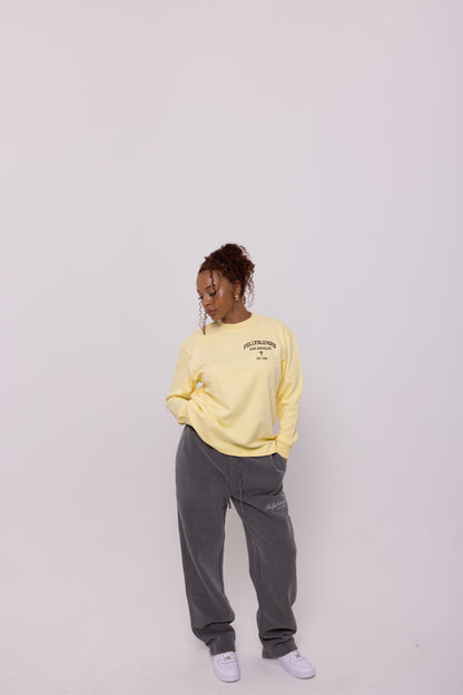 College Tee Long Sleeve - Cream