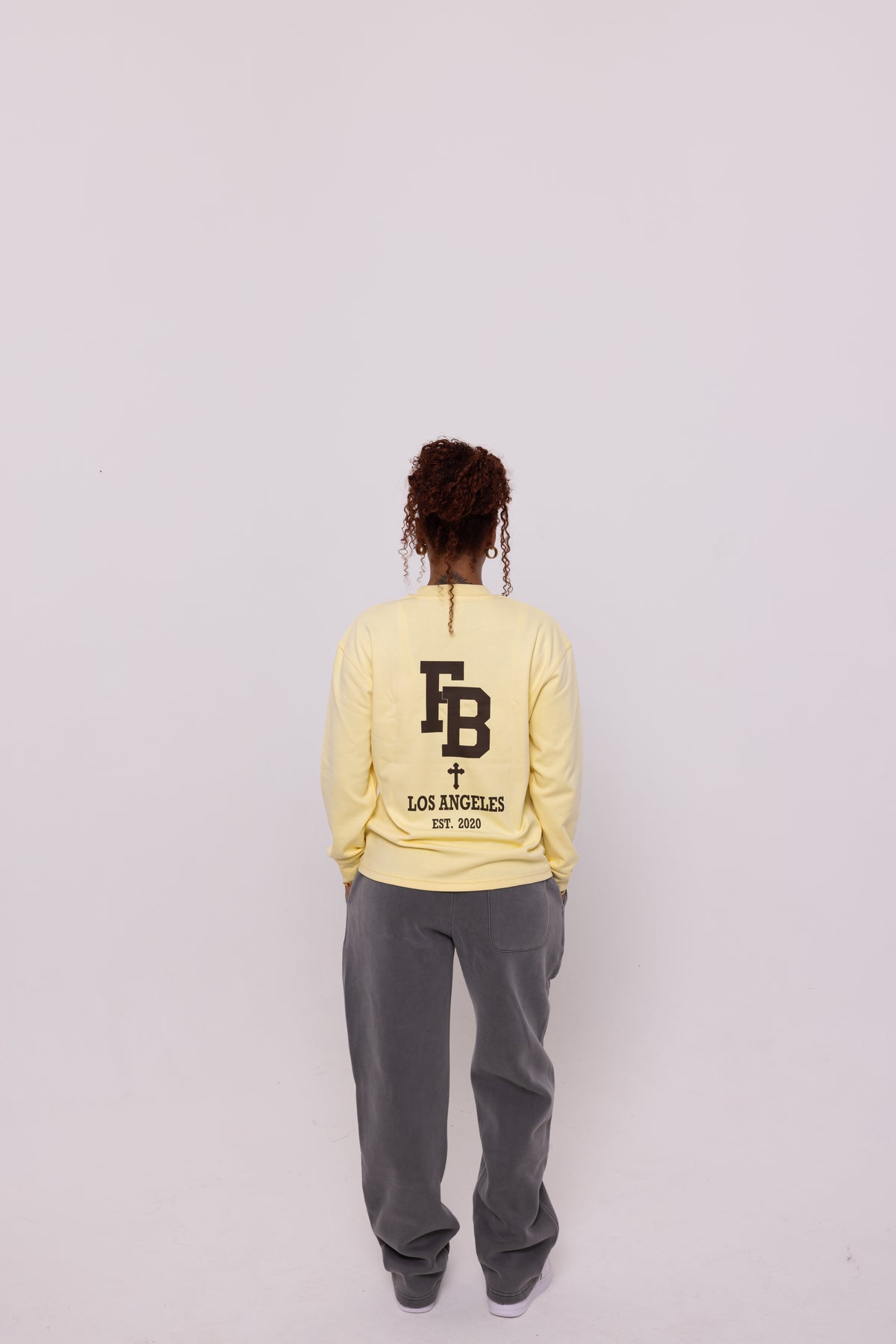 College Tee Long Sleeve - Cream