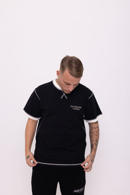 Cross Stitch Tee - Black