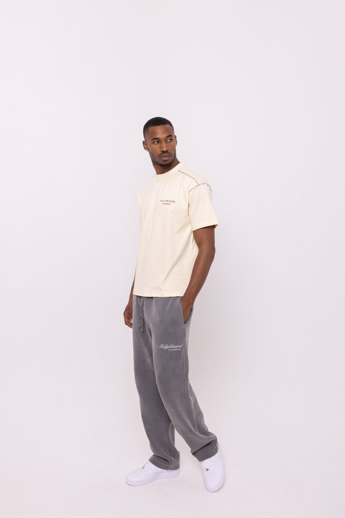 Signature Stitch Tee - Cream