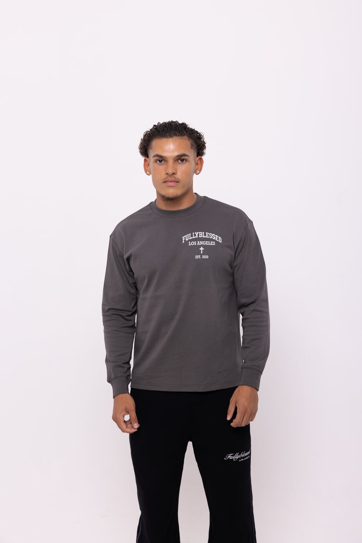 College Tee Long Sleeve - Grey