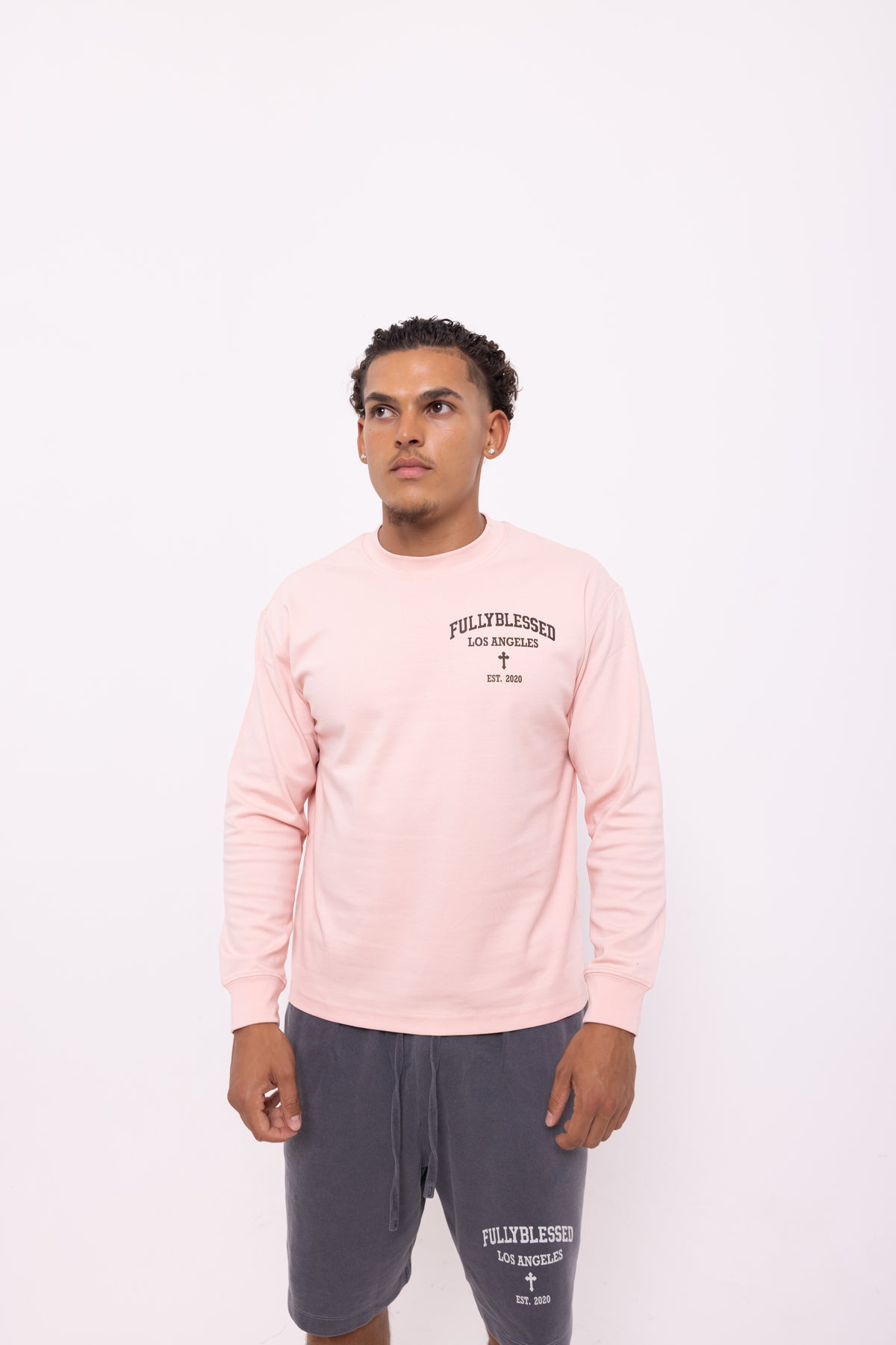 College Tee Long Sleeve - Pink