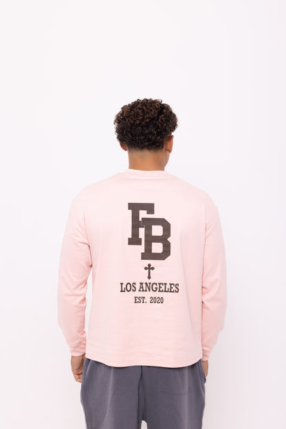 College Tee Long Sleeve - Pink