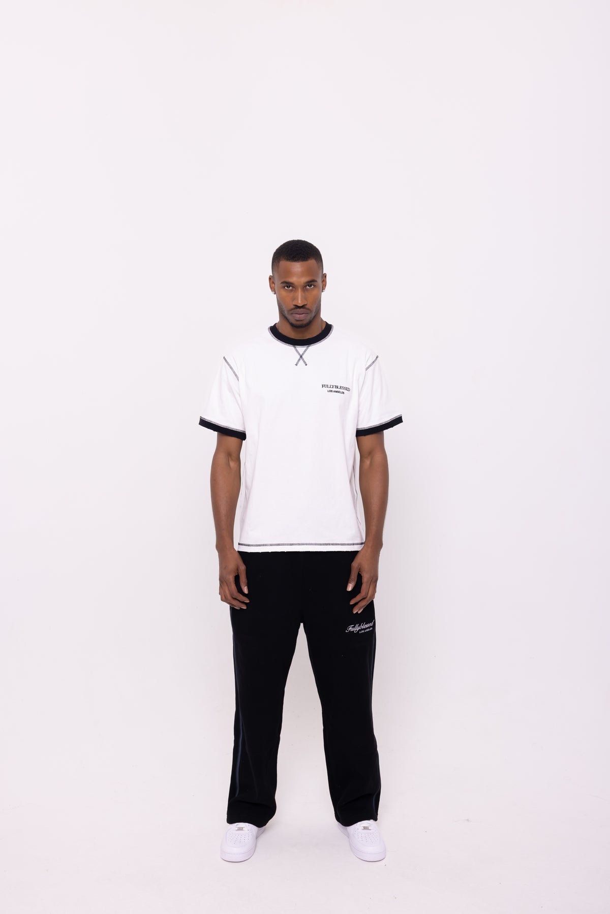 Cross Stitch Tee - White