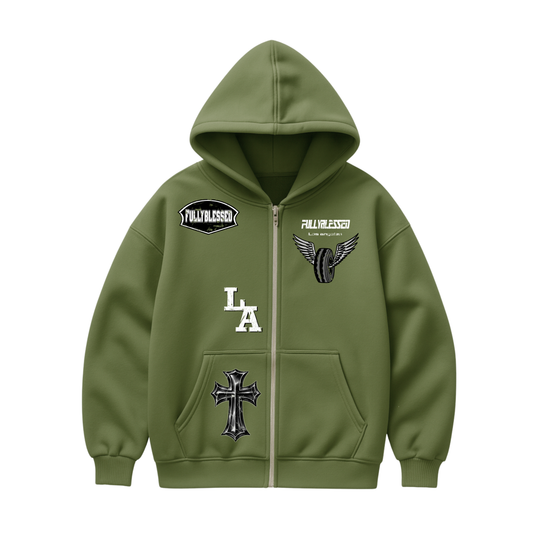 Heavens Flight Hood - Olive Green