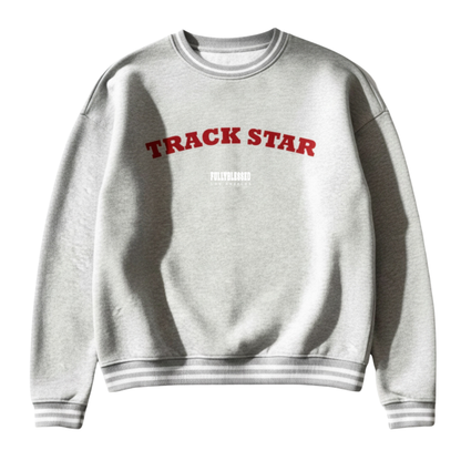 Track Star Crew neck - Red / Grey